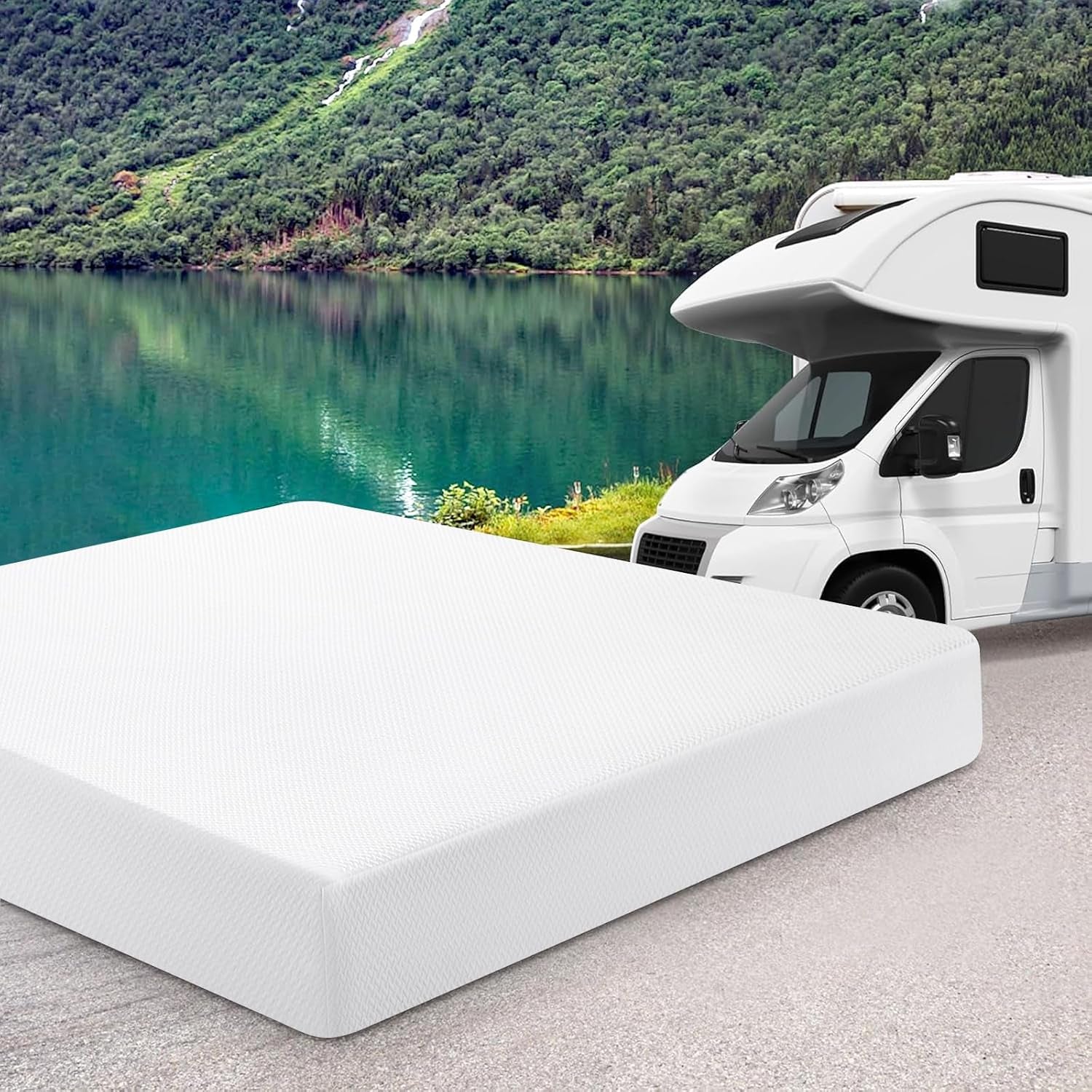 Short Queen 10 Inch RV Mattress with Cooling Foam