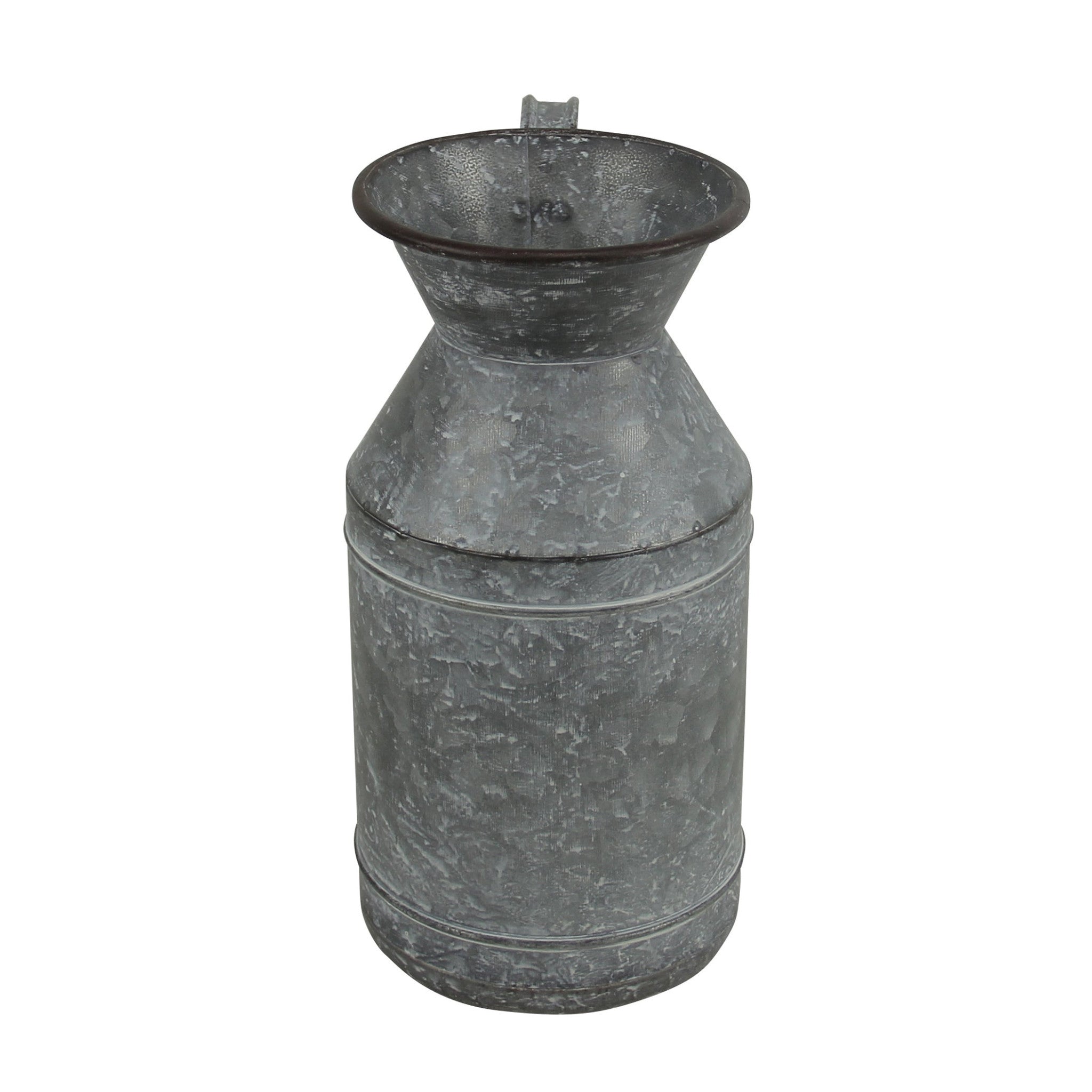 11" Gray Metal Jug Vase-3