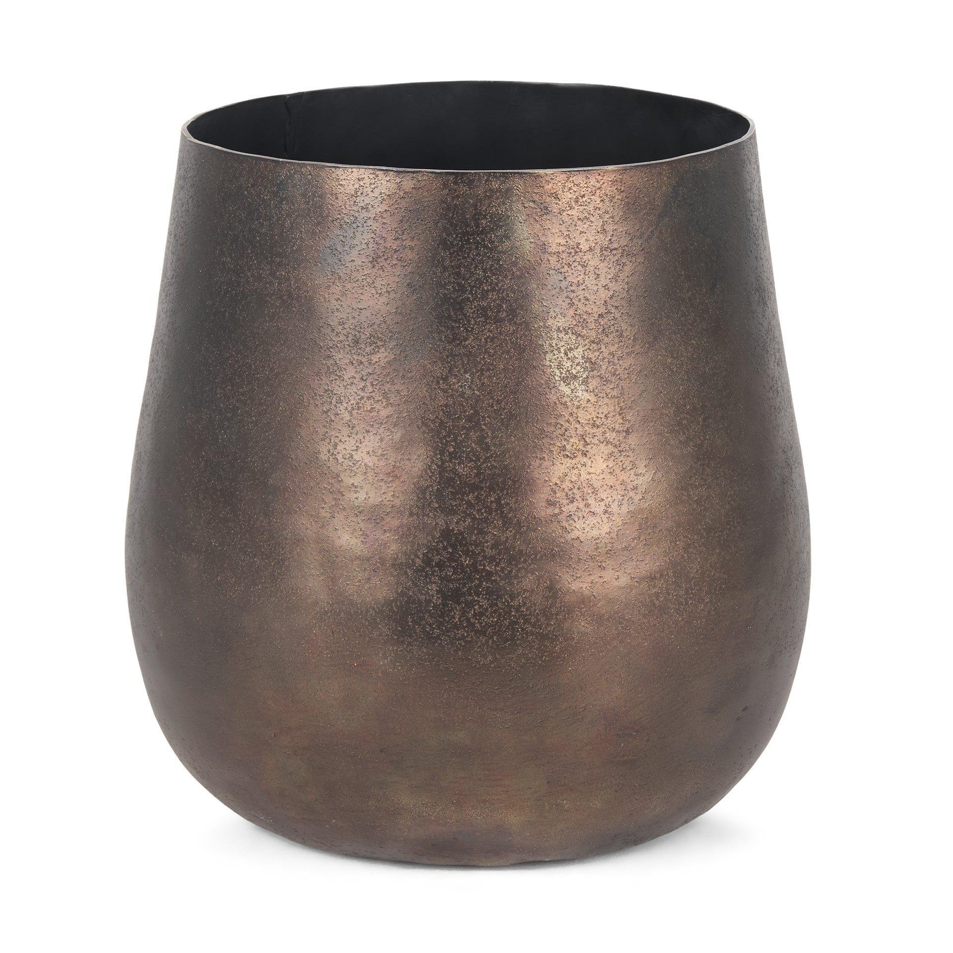 9" Gold Cylinder Metal Table Vase