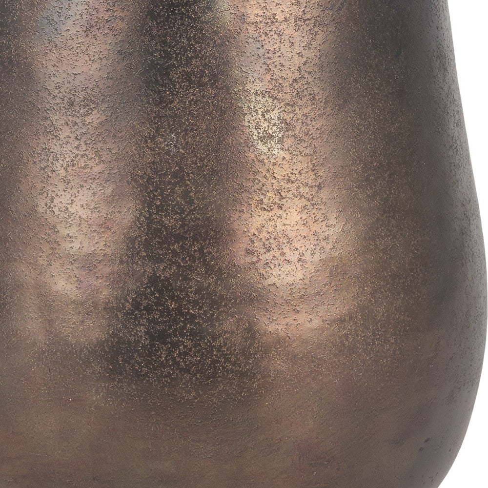 9" Gold Cylinder Metal Table Vase
