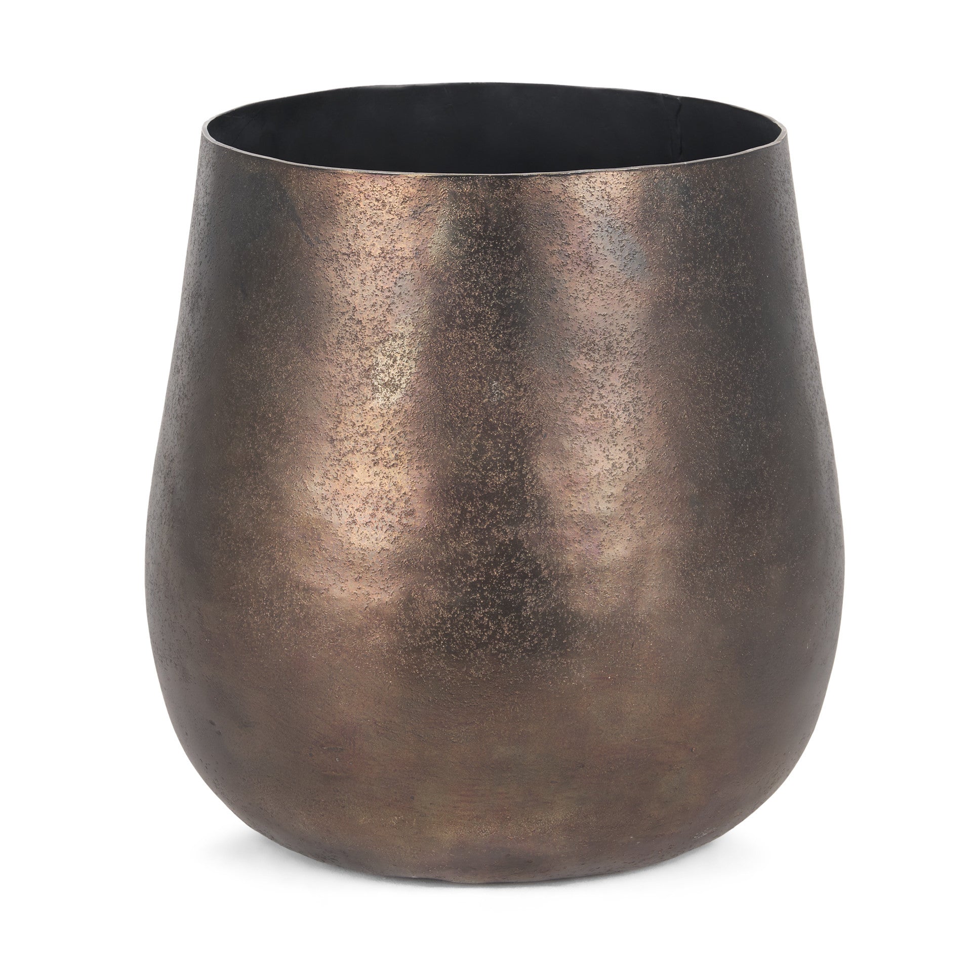 9" Gold Cylinder Metal Table Vase