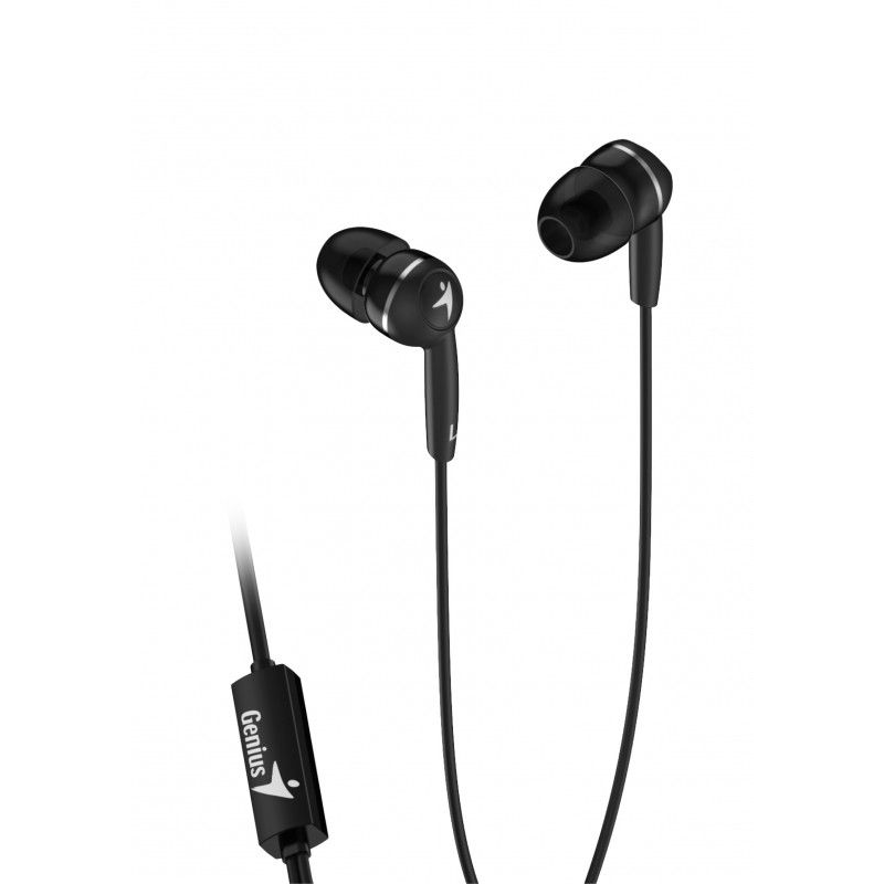 Casti GENIUS smartphone (intraauriculare) cu microfon, negru (31710005412)-0